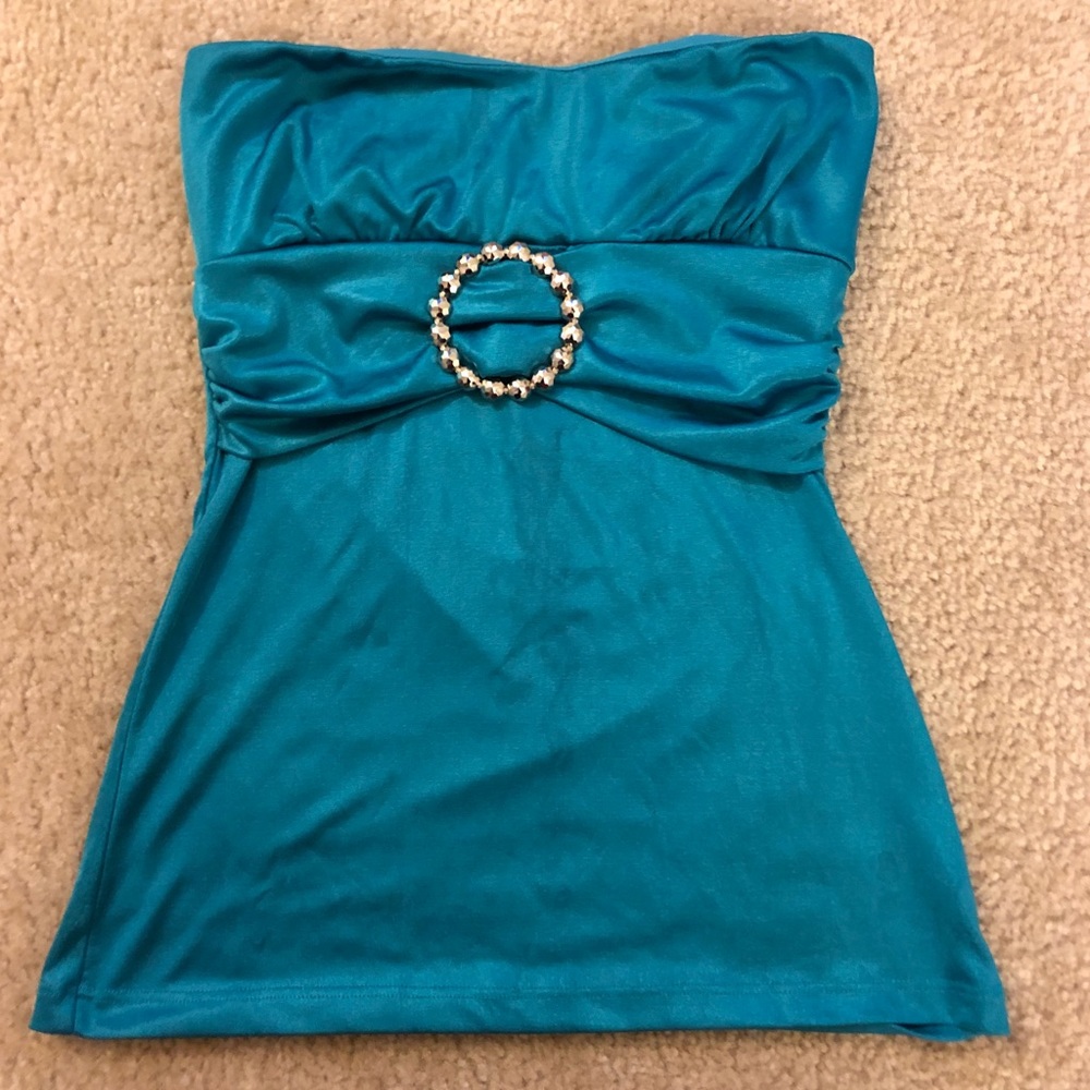 Turquoise Strapless with buckle